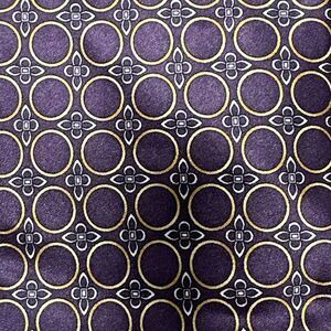Bloomingdales Mens Store 100% Silk Tie Purple Circle Floral Career NWT $49.50